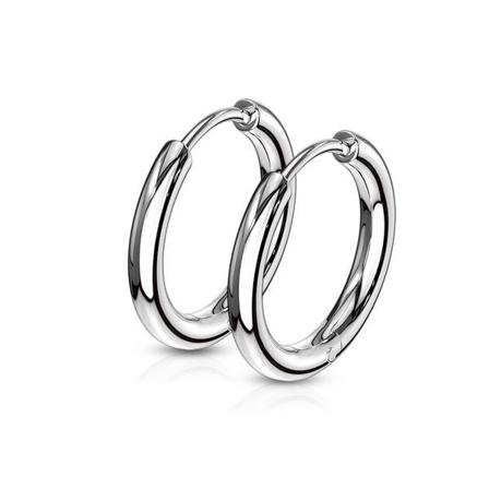 1 Par15 mm Hoops örhängen i 316L kirurgiskt stål