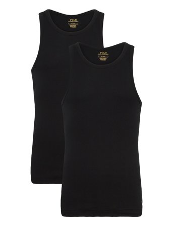 Polo Ralph Lauren Classic Fit Tank Undershirt 2-Pack - Black - S