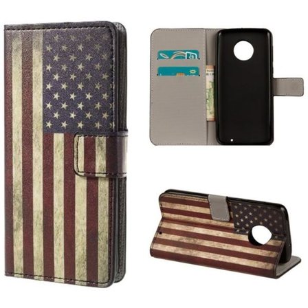 Plånboksfodral Motorola Moto G6 Plus - Flagga USA