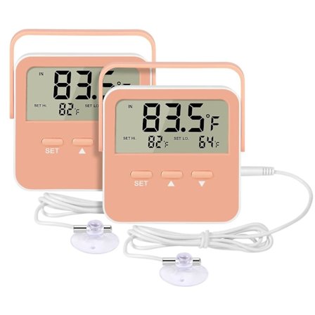 Fryser Alarm 2 stk Digitalt Kjøleskap Termometer Alarm Fryser Alarm Termometer Alarm Høy Lav Temperatur Alarm Ekstra Sensor