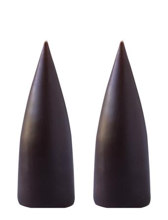 Hand Dipped C -Shaped Candles, 2 Pack Home Decoration Candles Block Candles Brun Kunstindustrien