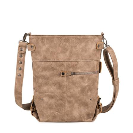 Zwei Vintage Zwei taske taupe Brun, Dame Skuldertasker, Størrelse: ONE Size