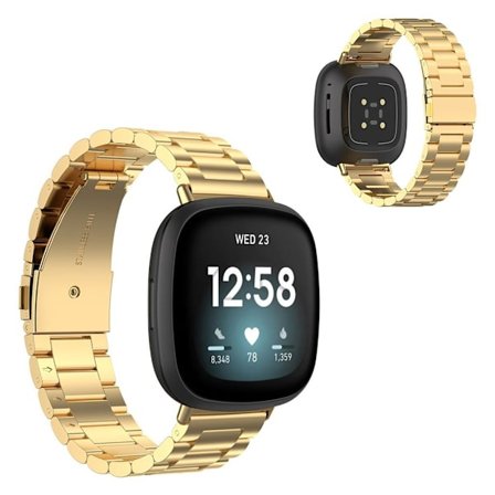 Fitbit Sense / Versa 3 rostfritt stål klockarmband - guld