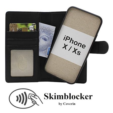 Skimblocker iPhone X/Xs Magnet Plånboksfodral
