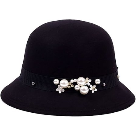 Dame Filthat Kirke Cloche Hat Vinter Flapper Hat Dame Fedora Spandhat Hætte Vintage Bowler Hat med Perle