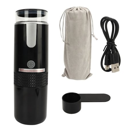 Bærbar KaffeBrygger Mini Håndholdt KaffeMaskine Ledningsfri Type C Opladeligt Auto Mini KaffeBrygger med 1200mAh Batteri til Rejser, Camping
