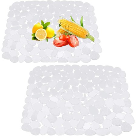 Køkkenvaskemåtte, 2 justerbare vaskemåtter, vaskemåtte i rustfrit stål