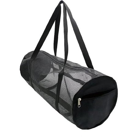 Pool Bag Mesh Duffel Dive Bag Lett Sammenleggbar Reise med Glidelås for Dykkeutstyr Svart