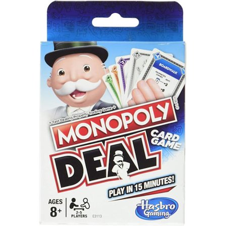 MONOPOLY Deal -korttipeli, nopea korttipeli 2–5 pelaajalle