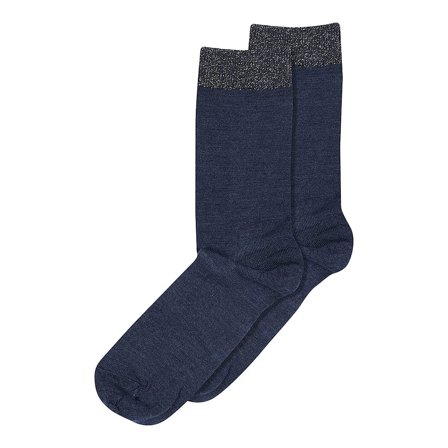 mp Woman Uld/silke strømper Deep Navy 37-39, Tøj & Bolig, Ankelsokker, Damesokker