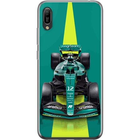 Yhteensopiva Puhelinkuori Huawei Huawei Y6 Pro (2019) Aston Martinin Formula 1 -auto vihreässä kilpailumuotoilussa, jossa on moderni studiosentuntma