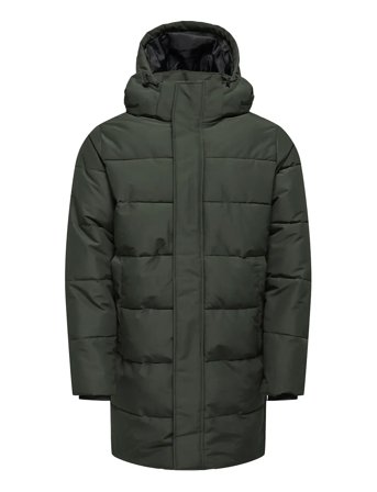 ONLY & SONS | Onscarl Life Long Quilted Coat Otw Noos | S