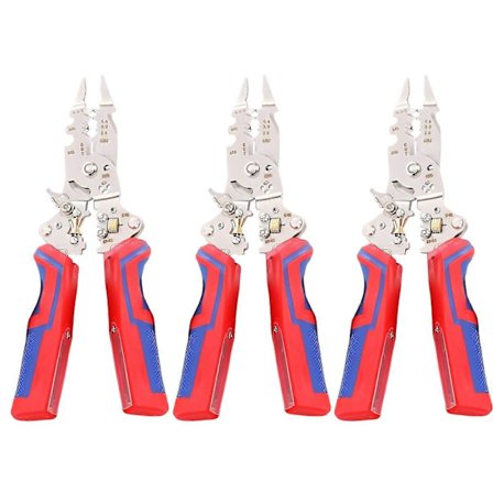 13-i-1 Foldbar Elektriker Tang med Spændingstester, Multifunktionelt Justerbart Afisoleringsværktøj til Klipning, Krympning og Trækning
