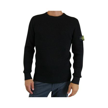 Stone Island, Round-neck Knitwear Czarny, Mężczyzna, Rozmiar: L