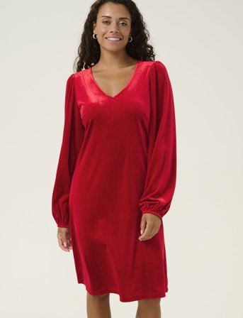 Cream Crpativa Dress - Red - M