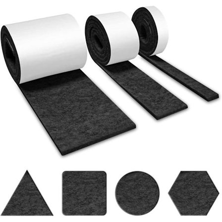 3 kpl itseliimautuvaa huopaa mustana (100 cm x 10 cm, 100 cm x 5 cm, 100 cm x 2 cm)