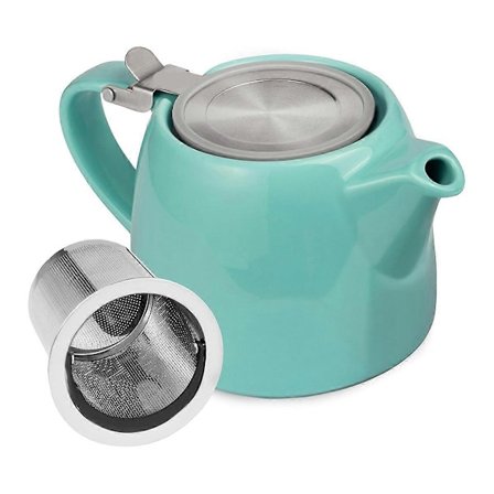 Keramisk tekanne med te-infuser, tekanne for løs te - 550ml / 18.6 Oz Ikke-komfyr porselenste