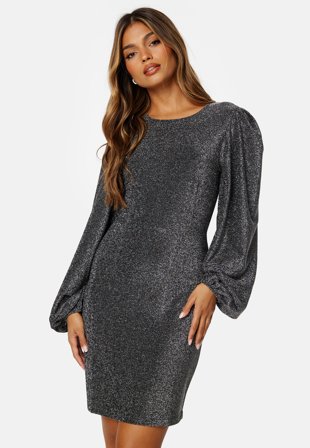 BUBBLEROOM Puff Sleeve Sparkling Dress Klær