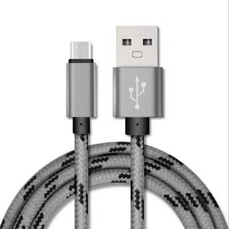 2m USB Hurtigopladning Type C Ladekabel Datakabel Til Samsung S21 S22 S23 Grå