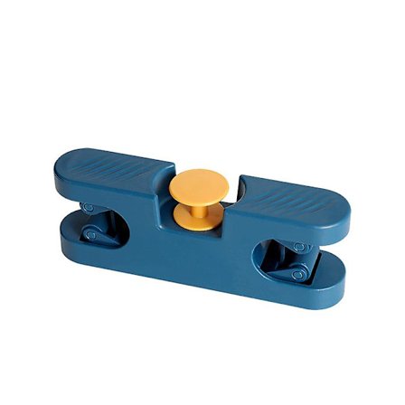 Blå 2 stykker kost og moppeholder, vægmonteret kostophæng uden boreklips, klæbende moppeholder med kroge til køkken, badeværelse, have