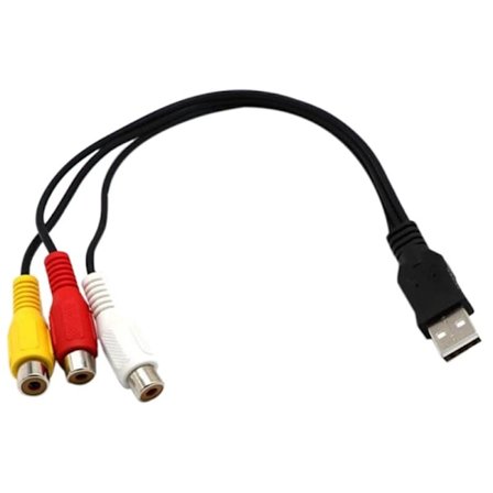 USB til 3RCA-kabel USB til 3 RCA Rgb Video AV Composite Adapter Konverterkabel Ledning Konnektorledning Velegnet til TV PC DVR