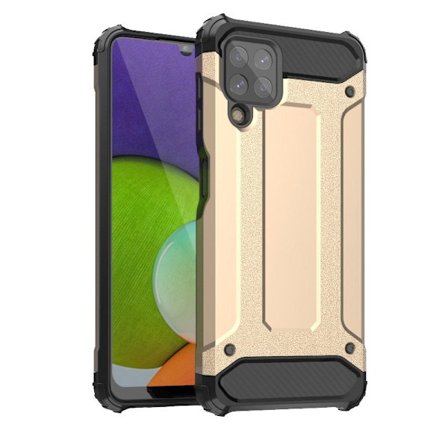 Galaxy A22 4G Skal Hybrid Armor Tough Rugged - Gyllene