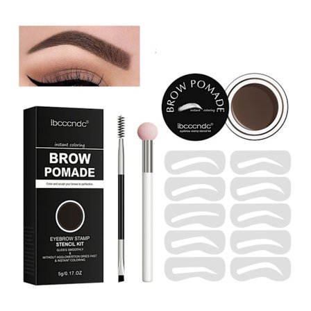 Øjenbrynsstempel og øjenbrynsskabelonsæt - Øjenbrynsstempel og formningssæt til perfekte bryn, øjenbrynsformningssæt, langtidsholdbar_xx