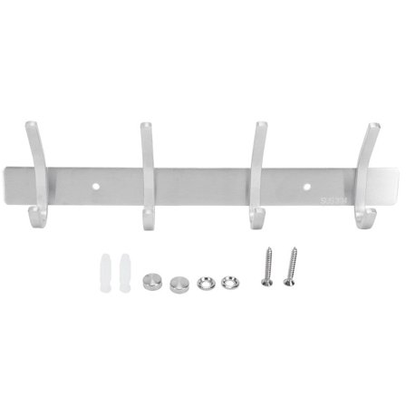 Børstet rustfrit stål vægkrog, enkel stil KLB