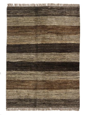 158X206 Tapete Gabbeh Persa Fine Moderno Castanho/Preto (Lã, Pérsia) Carpetvista