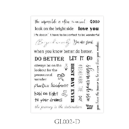 Transparente Inspirerende Håndskrevne Citatklistermærker Model 3