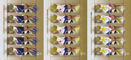 Caribisk Nederlandene 2015 - NVPH V49-58, V59-68 og V69-78 - Miniark - Postfrisk