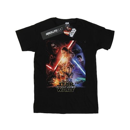 Star Wars Boys Force Awakens Poster T-Shirt 5-6 år Svart