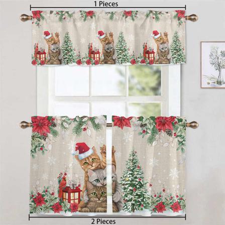 1/2 St Snowman Print Blackout Elk Printed Christmas Short Panel