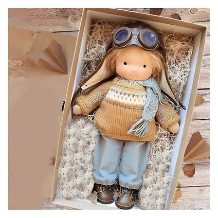 Waldorf Dukke Håndlavet, Håndlavet Waldorf Dukke, Vintage Hæklet Dukke