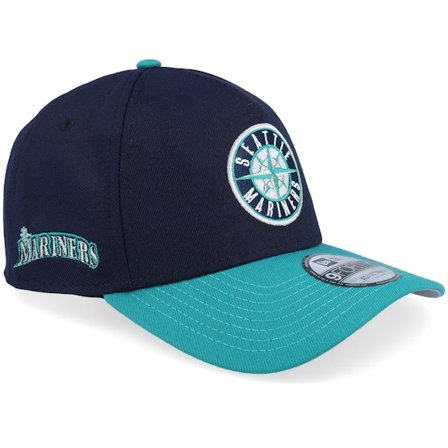New Era - MLB Ble adjustable Czapka Z Daszkiem - Hatstore Exclusive x Seattle Mariners Color Clash 9FORTY Navy/Nw Green A-frame Adjustable @ Hatstore