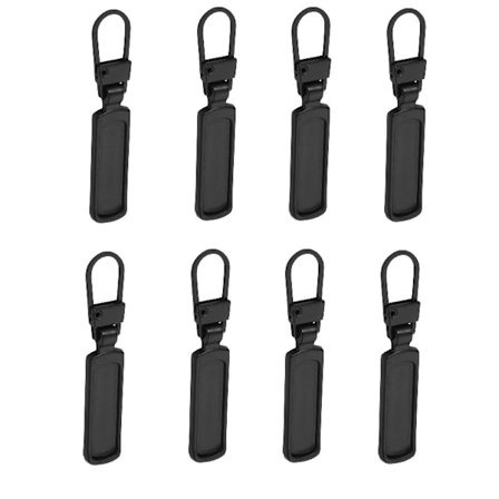 Vetotappi juoksijalle vetoketjulla 8 kpl Black