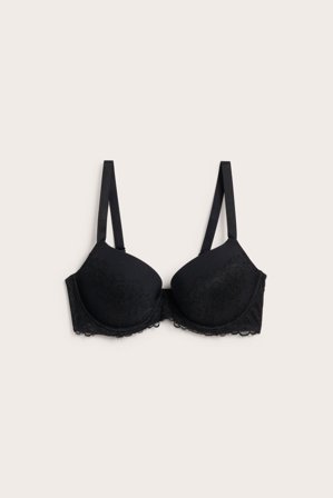Kappahl | Push-up bh med spetsdetaljer Svart 95C | Svart