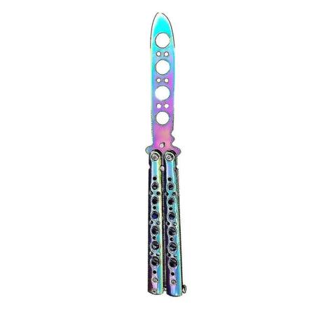 Blunt Balisong Trainer Övningsverktyg - 1 st Fjärilsskarpt Verktyg Trubbig Säkerhet Ovässad Fick [DmS]