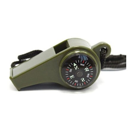 Nødsituation Overlevelsesfløjte 3 i 1 Fløjter med Kompas Termometer