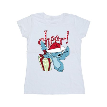 Disney Dam/Kvinnor Lilo Och Stitch Cheer Bomull T-shirt S Vit