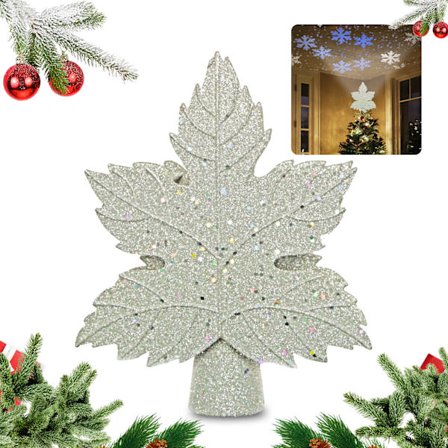 Julgranstopp med inbyggd LED-lampa i bladform