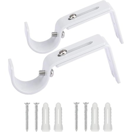 Paket med gardinstångsbeslag, justerbara väggfästen