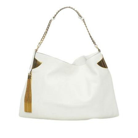 Gucci Vintage, Pre-owned Leather Shoulder Bag Wit, Dames, Maat:ONE Size