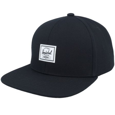 Herschel - Svart snapback Keps - Whaler 6 Panel Cap Black Snapback @ Hatstore