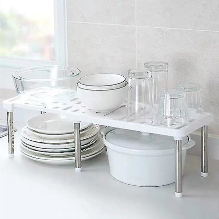 Hjemme Skab Organizer Opbevaring Hylde Køkken Stativ Plads