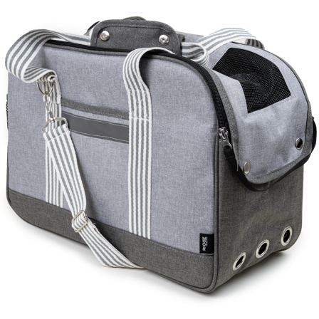 Selected by ZOO - Bæreveske Enzo, 42x20x30cm, Grå - Hund - Hundebur & transportvesker - Hundevesker & ryggsekker - ZOO.no