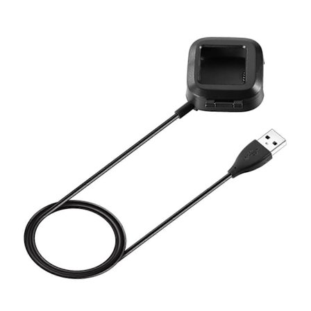 Bärbar USB-kabel Laddningsfodral Box Laddare Docka för Fitbit Versa 2