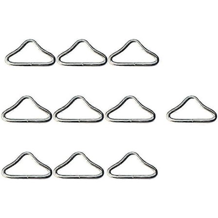 20 stk. Rustfrit Stål Trekant Ring Spænde V Ringe Til Trampolin Udskiftningsdele Taske