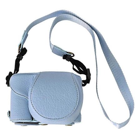 z8k Sony Alpha ZV-E10 -kamerakotelo Litsi-kuvioinen nahkakansi G0q akkuaukolla + hihna - S