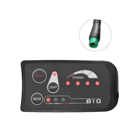 5PIN S810 E-cykel Meter LED Display IP65 36V UART til Elektrisk Cykel Elektrisk Cykel Meter(36V)